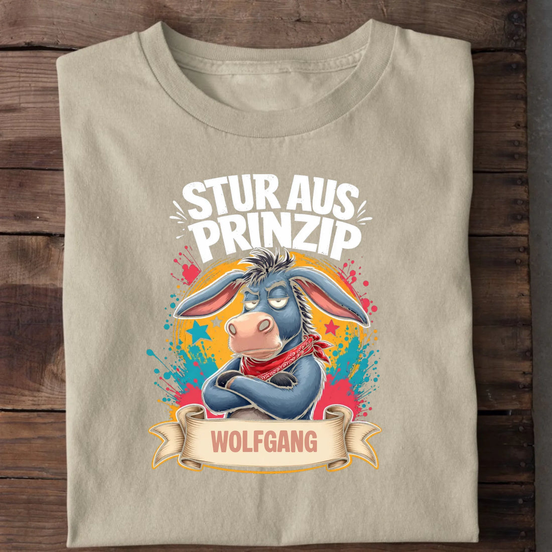 Personalisierbares T-Shirt mit Motiv 'Stur aus Prinzip', Ansicht 5