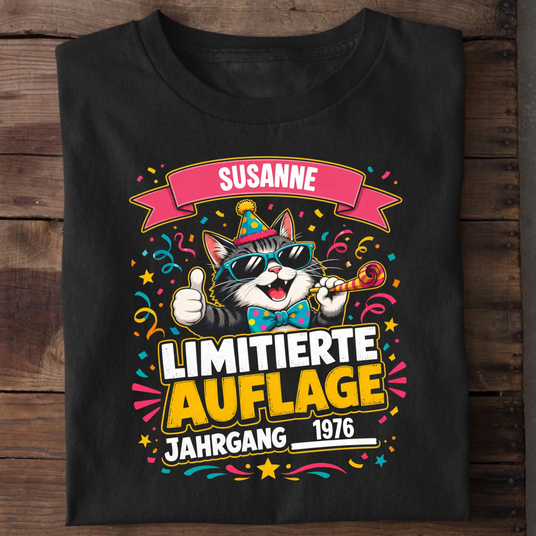 Personalisierbares T-Shirt mit Motiv 'Limitierte Auflage', Ansicht 1