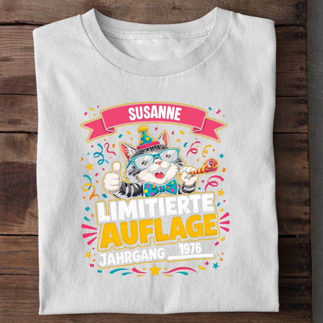 Personalisierbares T-Shirt mit Motiv 'Limitierte Auflage', Ansicht 6
