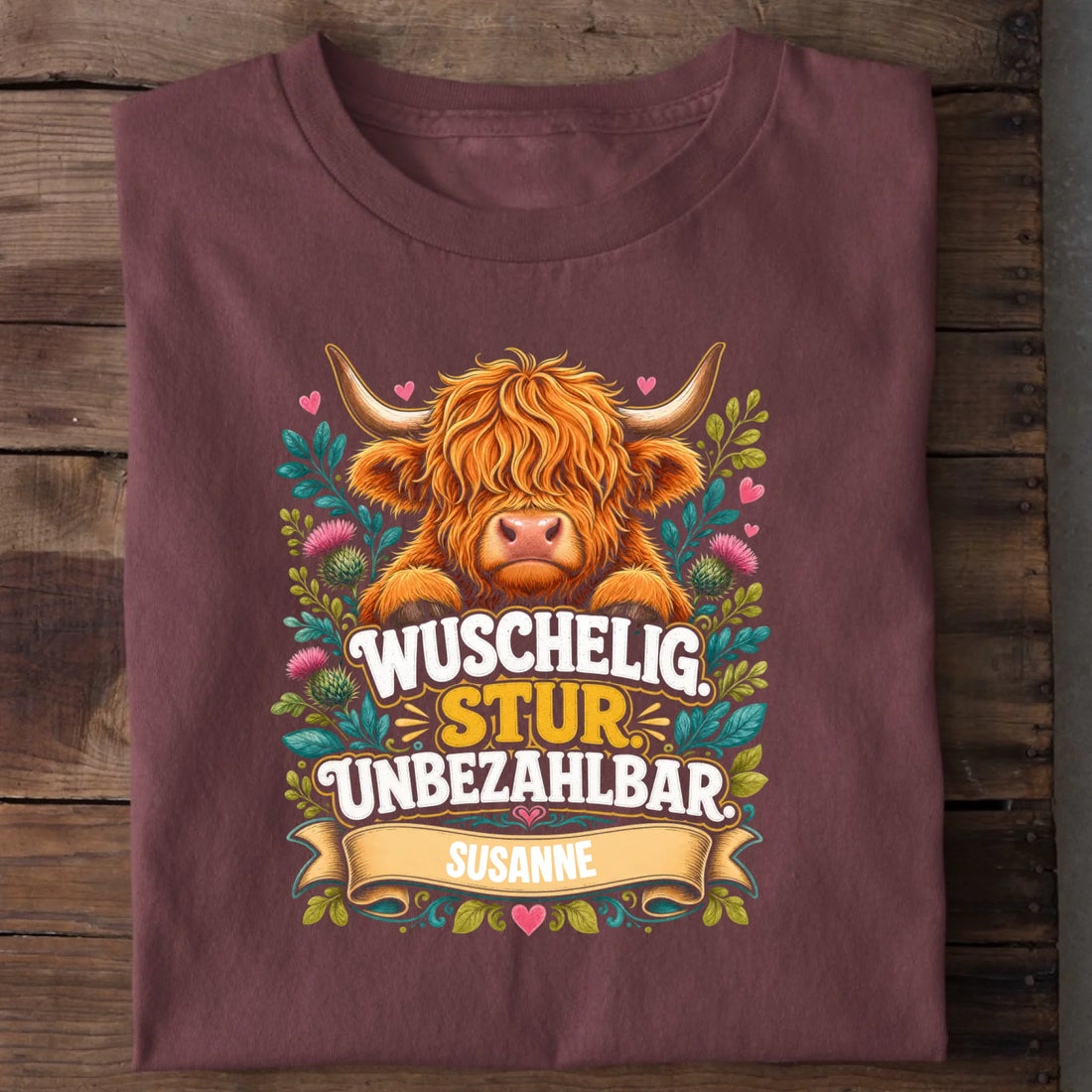 Personalisierbares T-Shirt mit Motiv 'Wuschelig', Ansicht 3