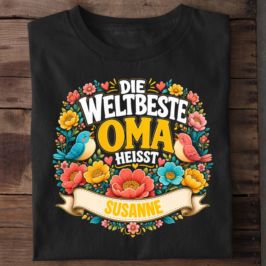 Personalisierbares T-Shirt mit Motiv 'Beste Oma', Ansicht 1