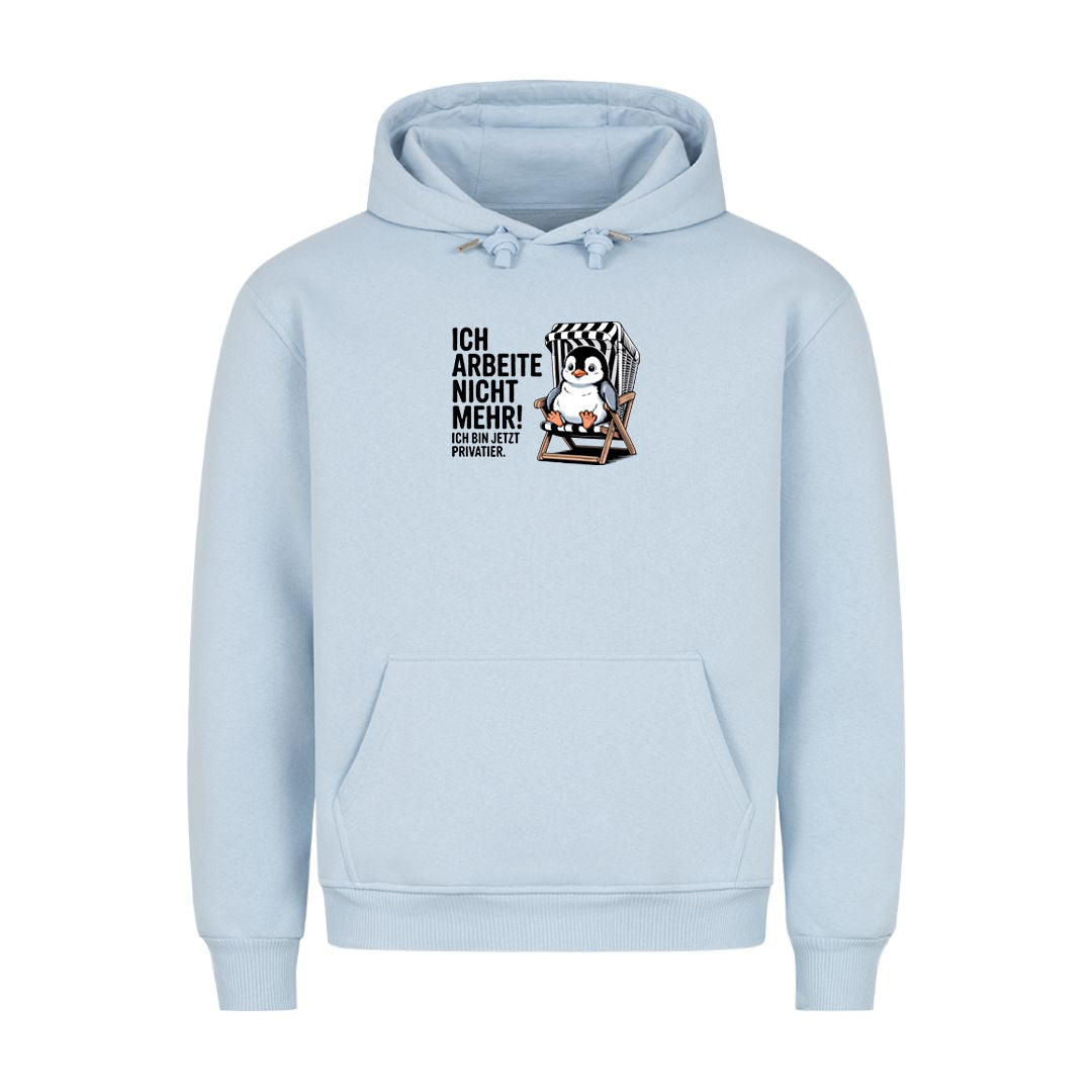 Hoodie Ich arbeite nicht mehr, Detailansicht