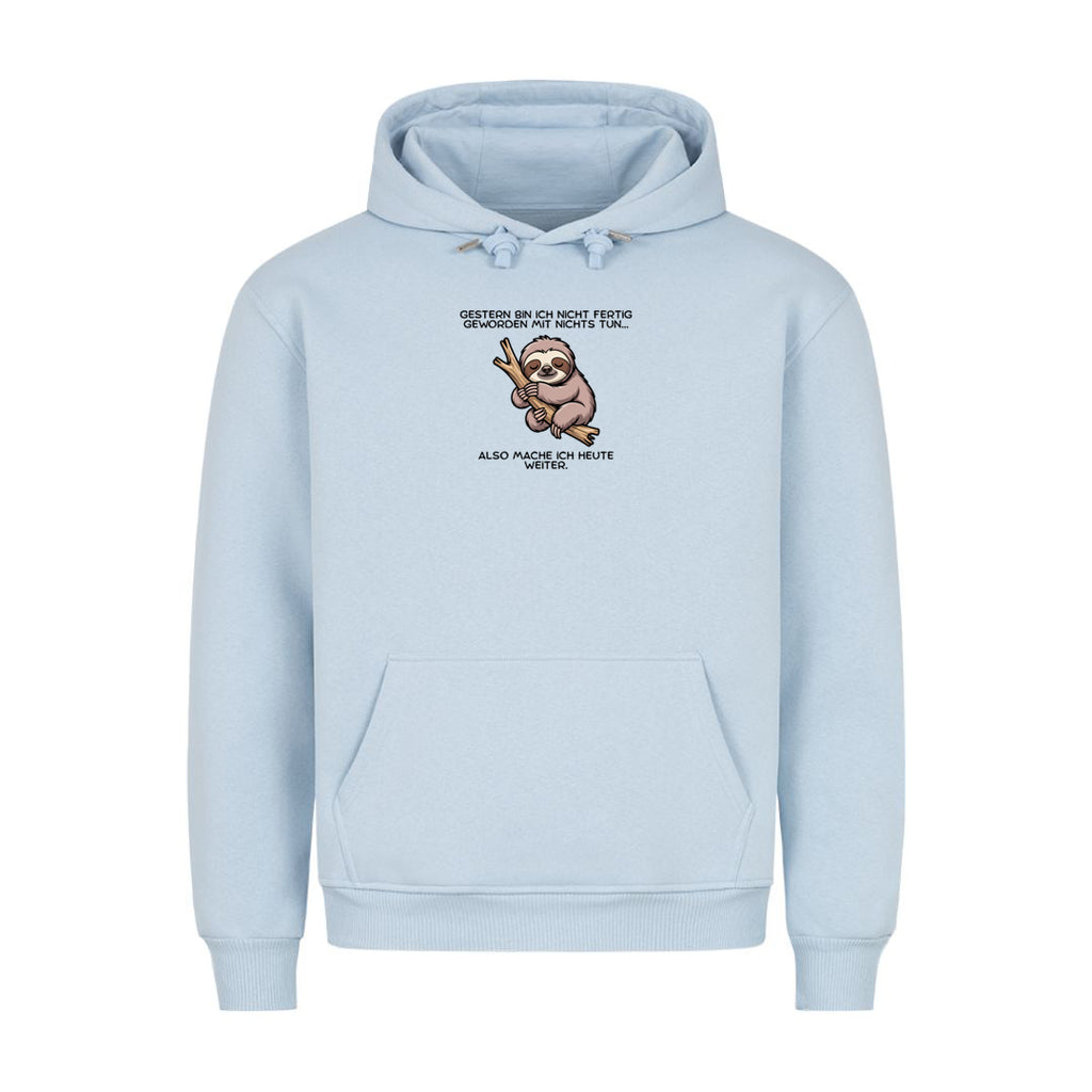 Hoodie Nicht fertig geworden mit Nichtstun, Detailansicht