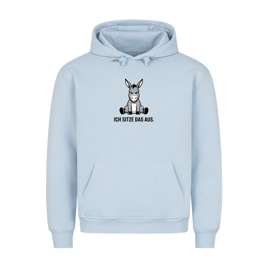 Hoodie Ich sitze das aus, Detailansicht