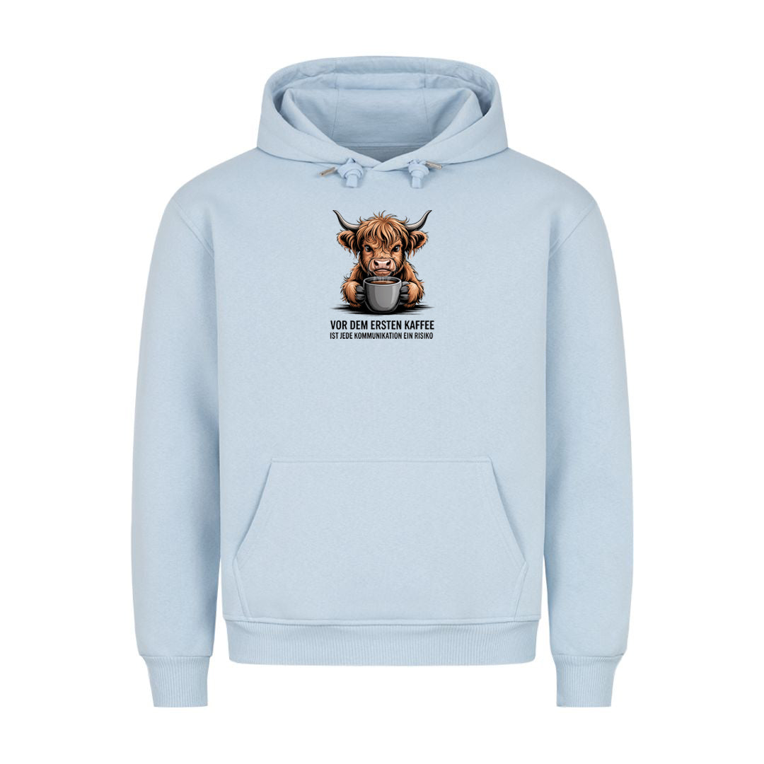 Hoodie Erster Kaffe, Detailansicht