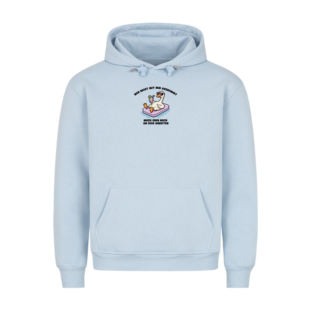 Hoodie Wer nicht mit mir auskommt, Detailansicht