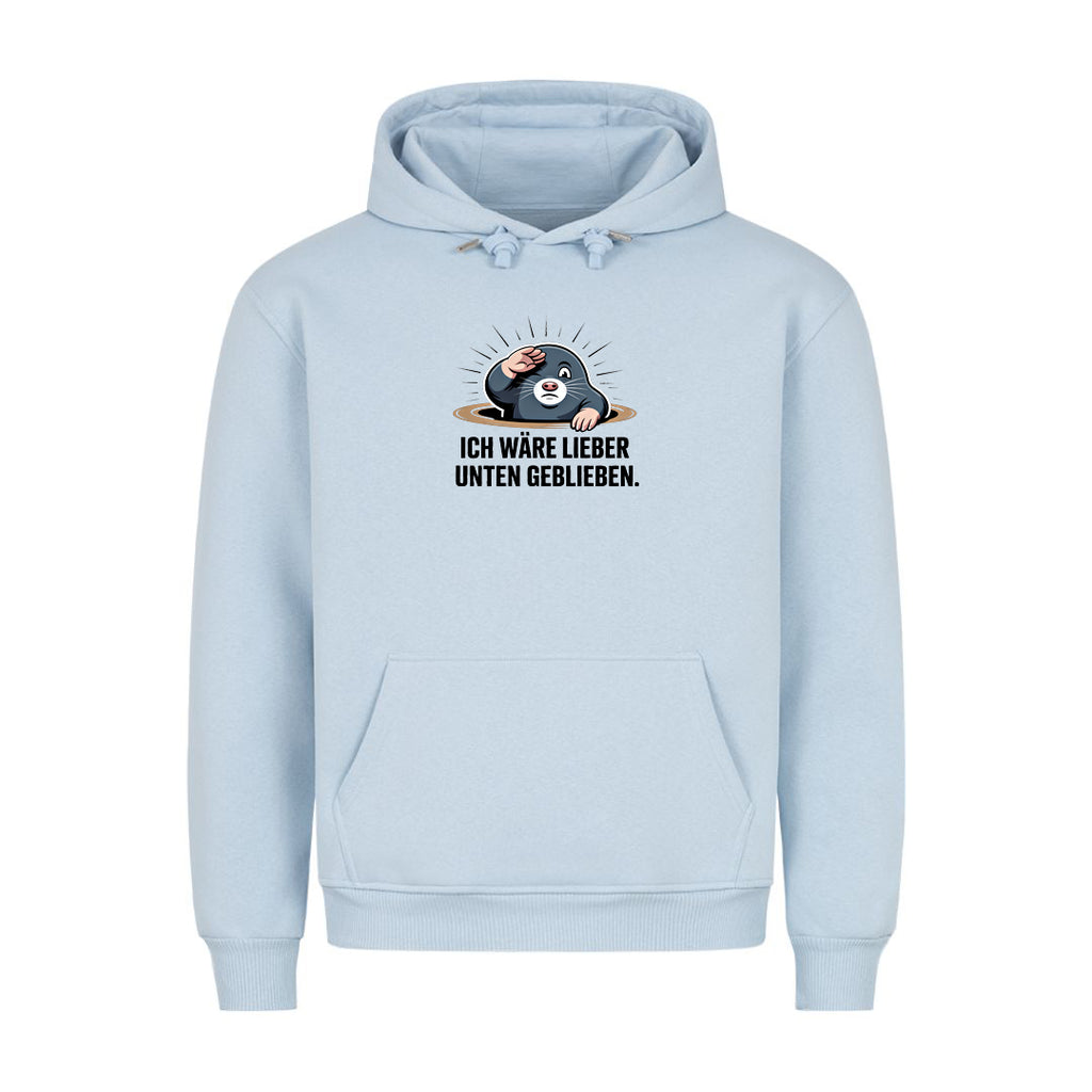 Hoodie Lieber Unten geblieben, Detailansicht