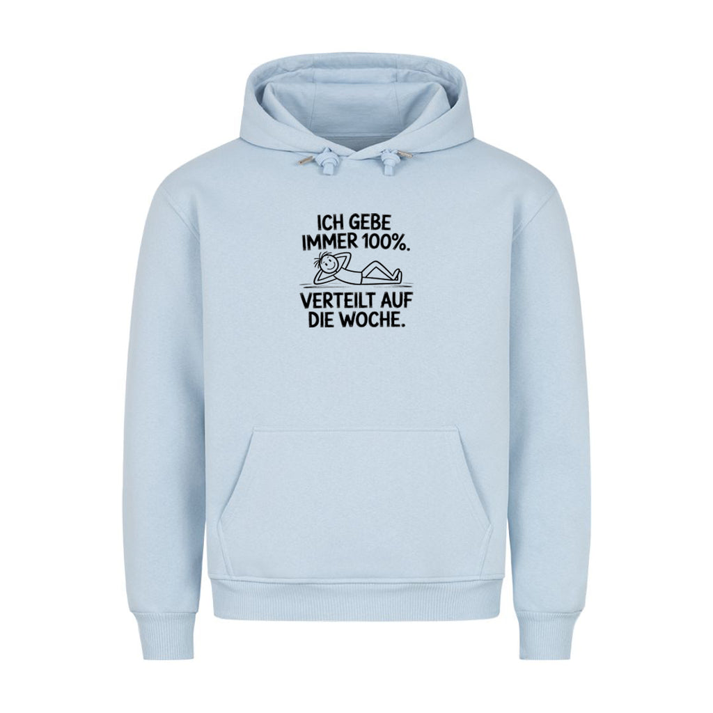Hoodie gebe 100 Prozent, Detailansicht