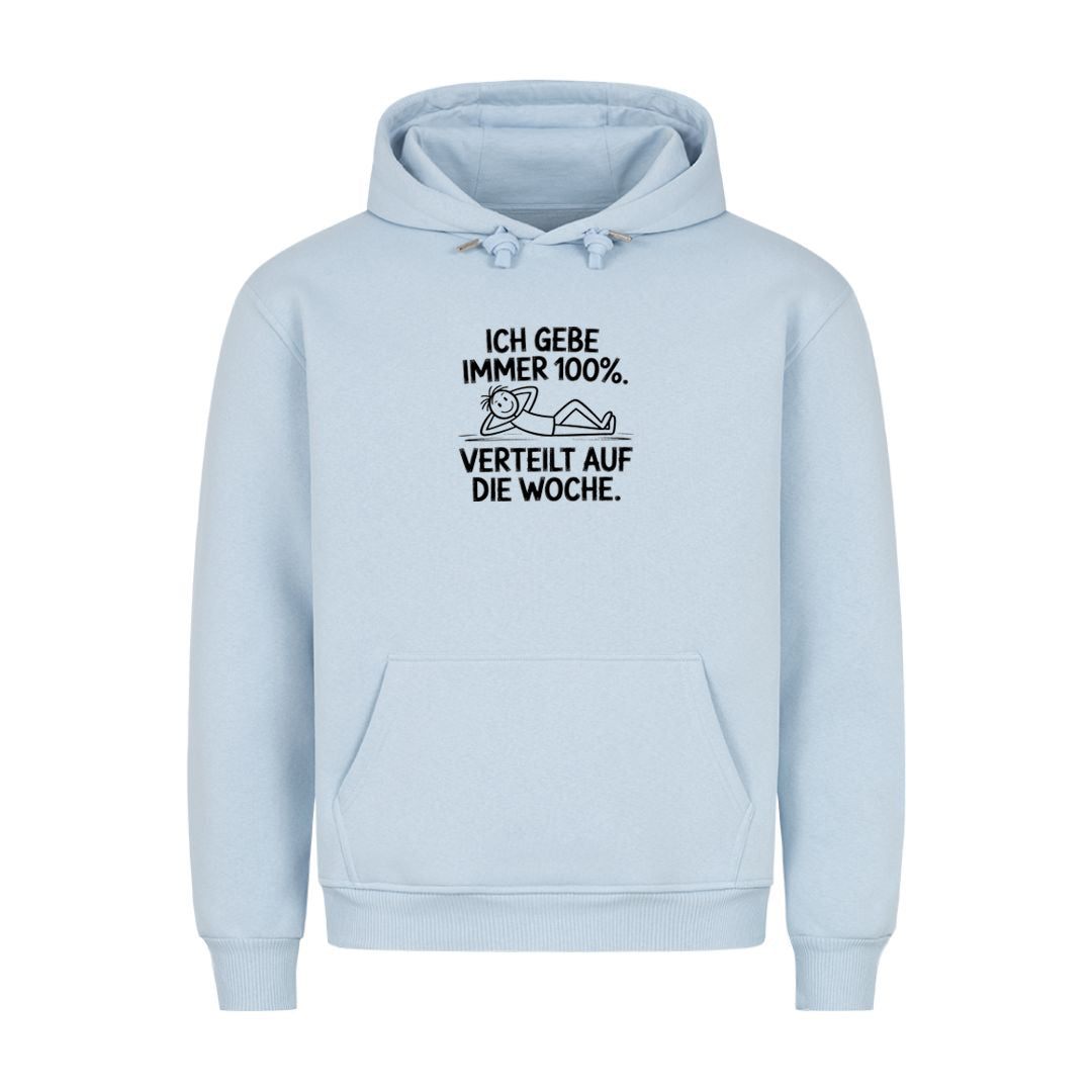 Hoodie gebe 100 Prozent, Detailansicht