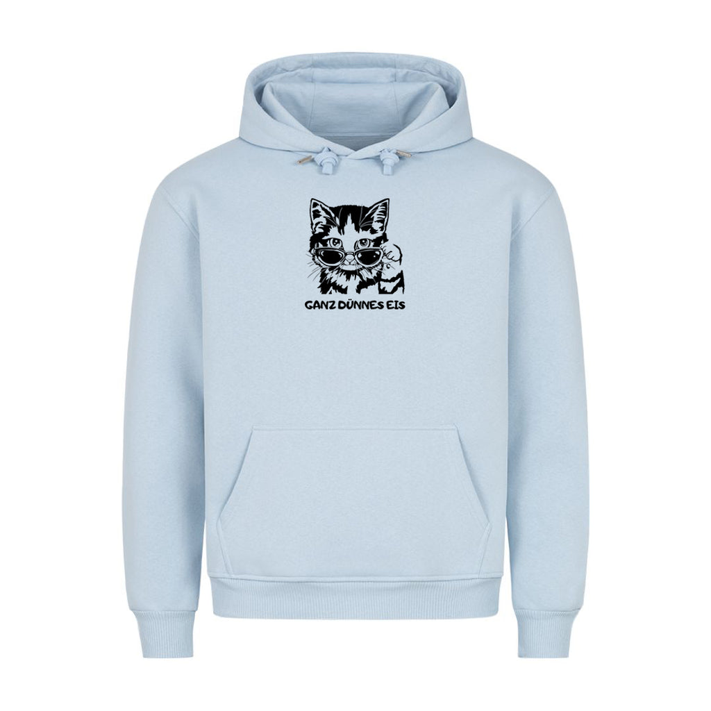 Dünnes Eis Katze Hoodie