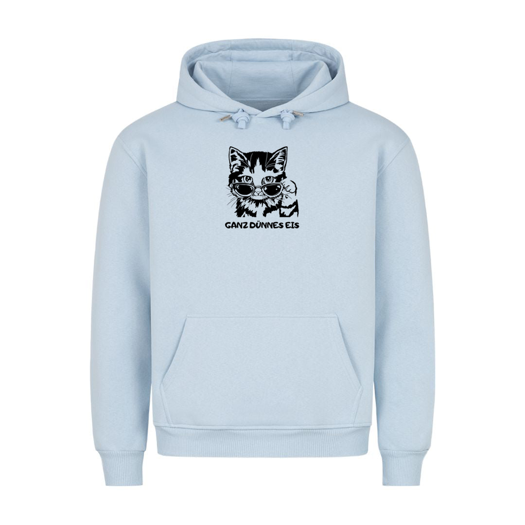 Dünnes Eis Katze Hoodie