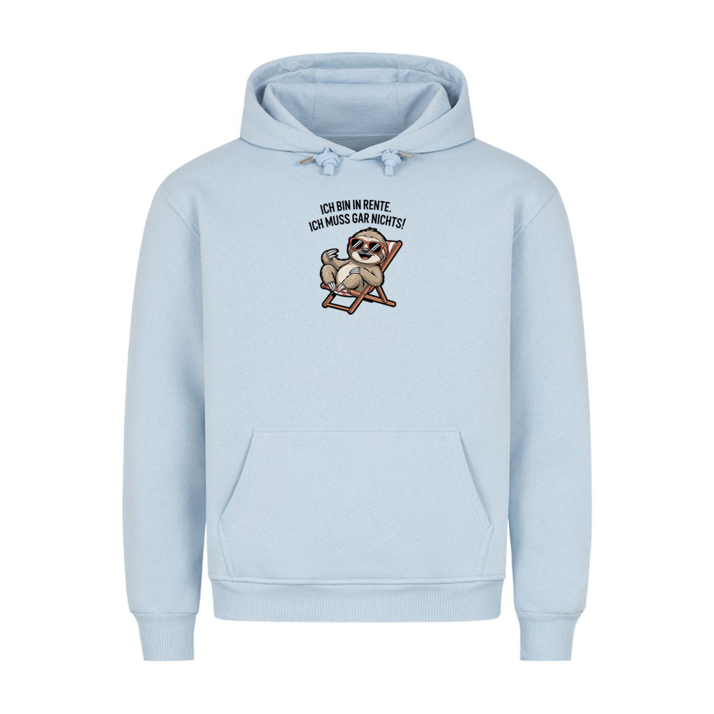 Hoodie Rente Faultier, Detailansicht