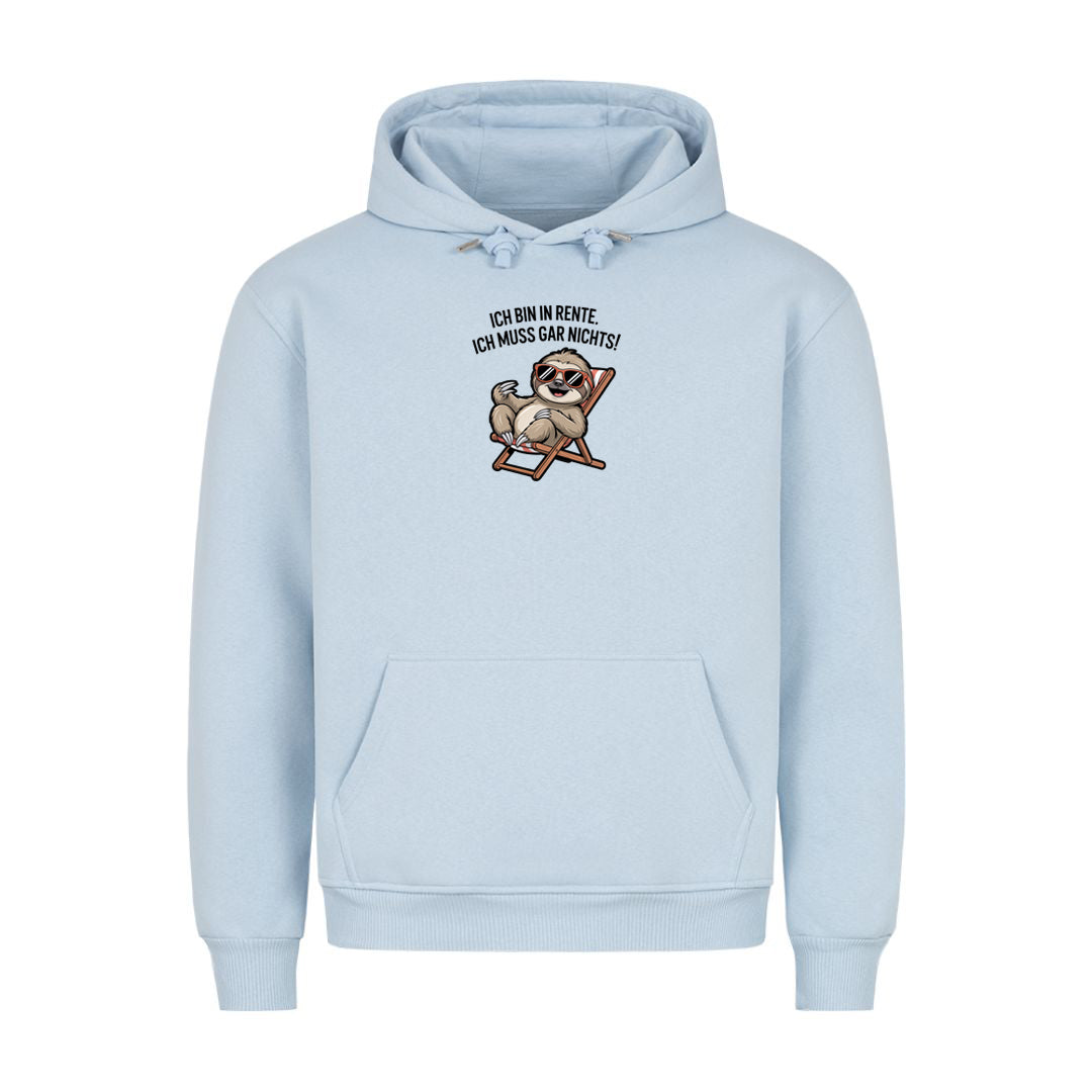 Hoodie Rente Faultier, Detailansicht