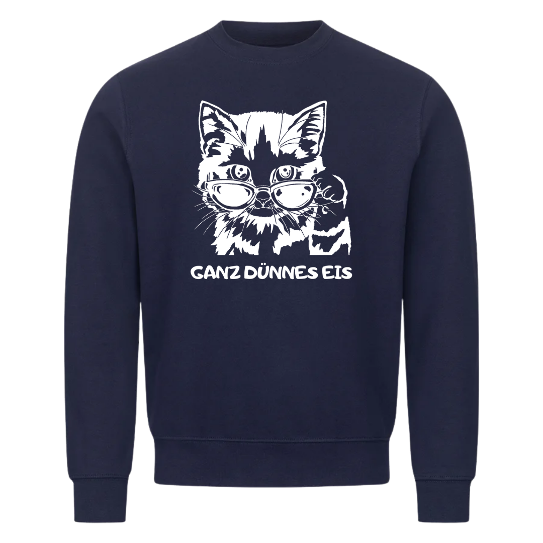 Sweatshirt Dünnes Eis Katze, Seitenansicht