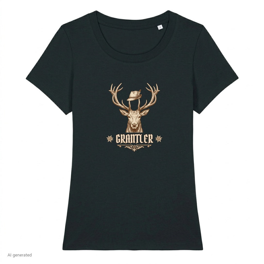 Grantler Wiesn Damen T-Shirt in Schwarz