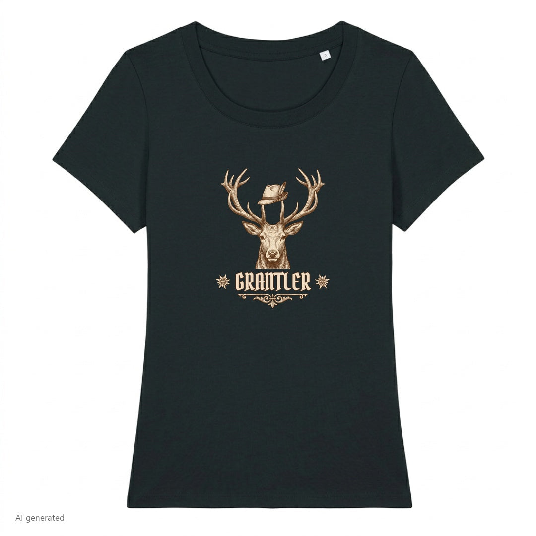 Grantler Wiesn Damen T-Shirt in Schwarz