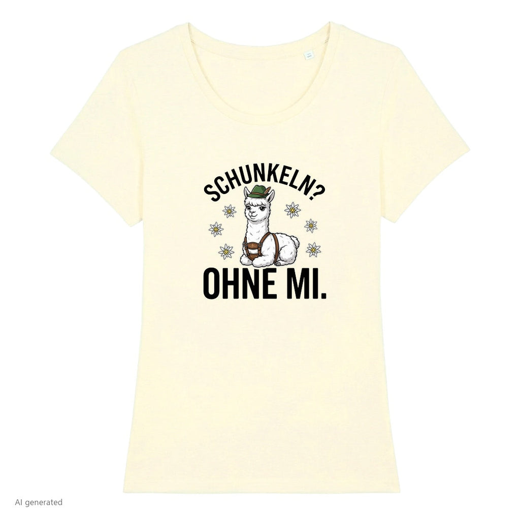 Schunkeln ohne mi Wiesn Damen T-Shirt in Beige