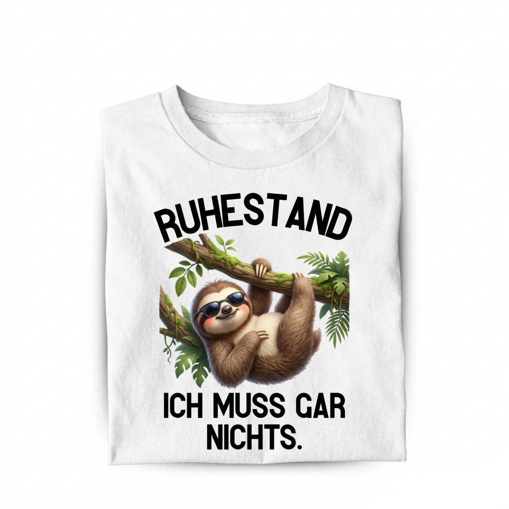Ruhestand Faultier Bio T-Shirt