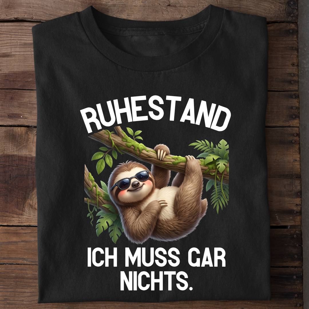 Ruhestand Faultier Bio T-Shirt