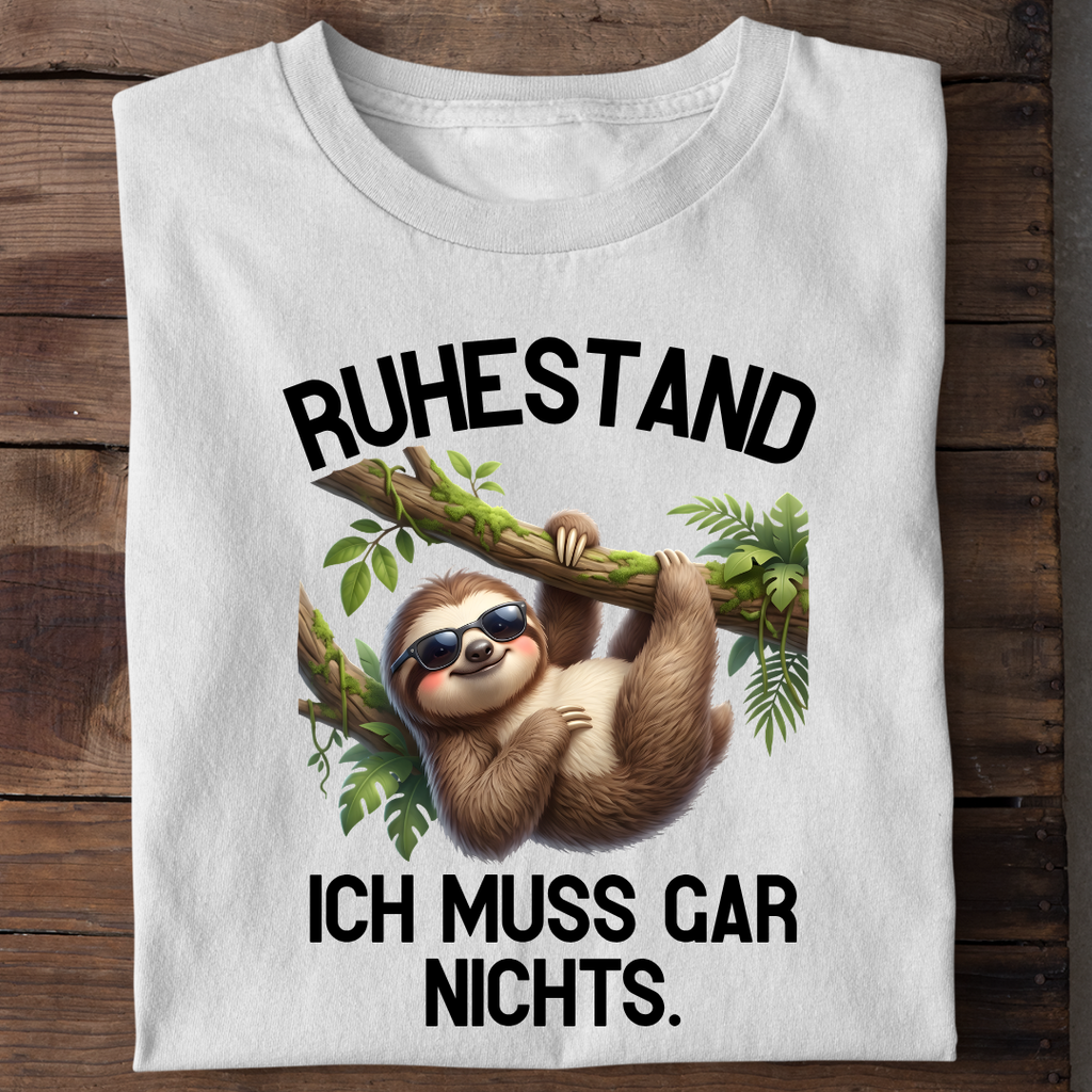 Ruhestand Faultier Bio T-Shirt
