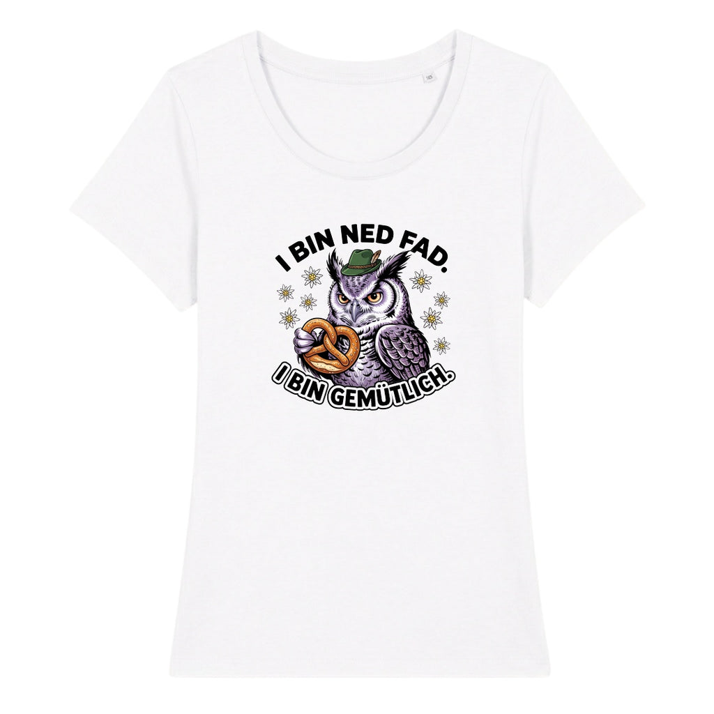 I bin ned fad Wiesn Damen T-Shirt in Weiß