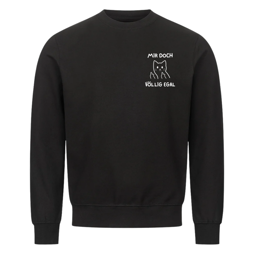 Lustiges Sweatshirt mit Spruch Völlig Egal, Vorderansicht