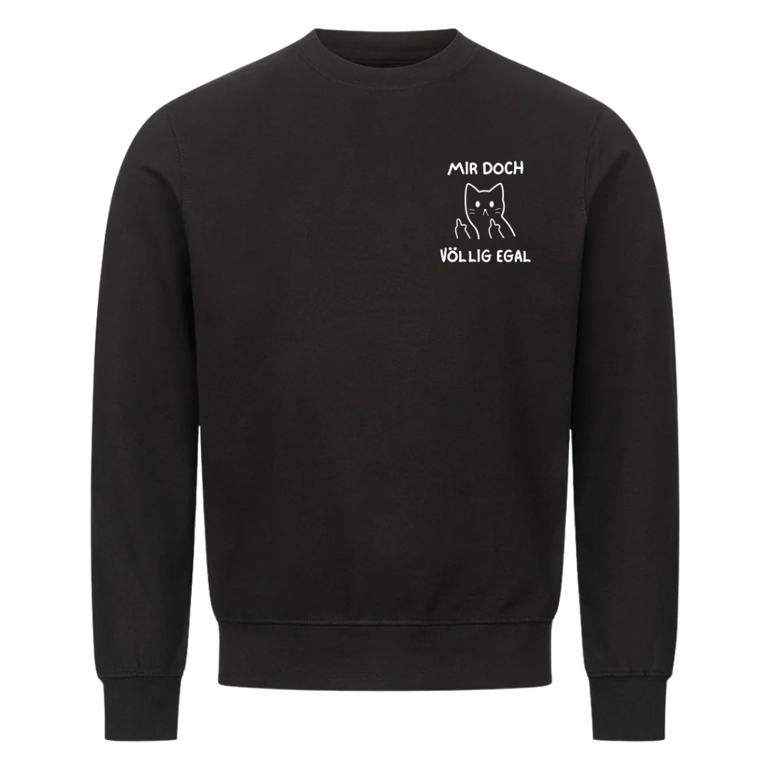 Lustiges Sweatshirt mit Spruch Völlig Egal, Vorderansicht