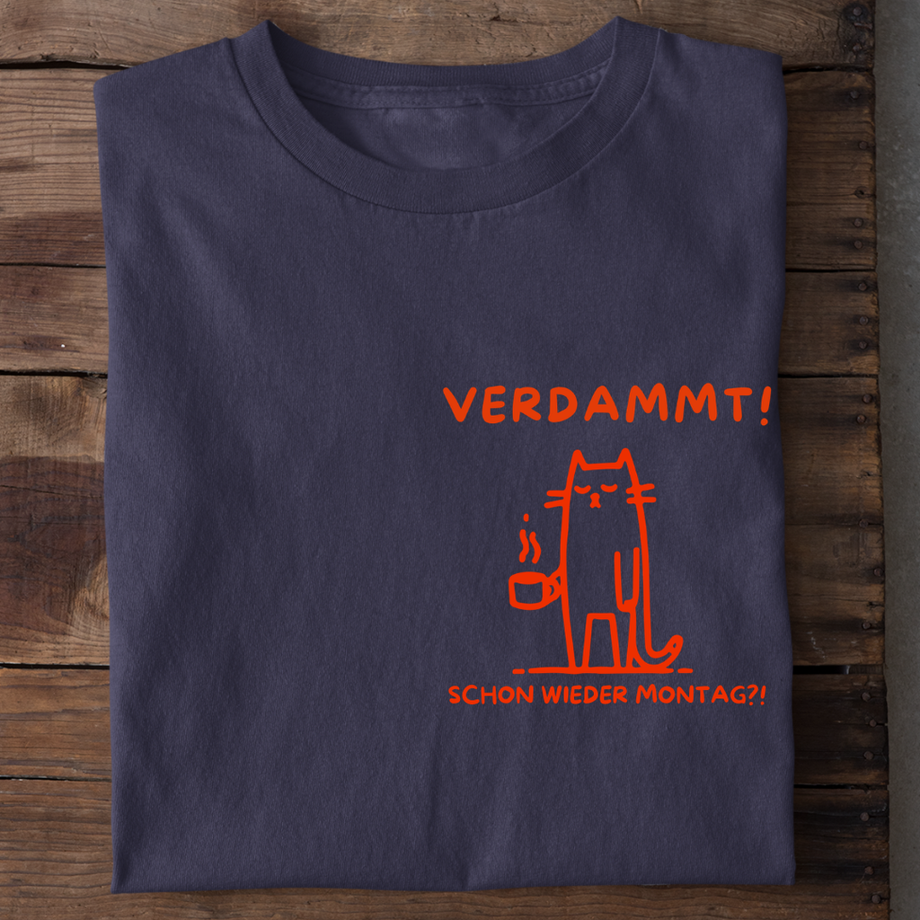 Verdammt Montag Katze T-Shirt