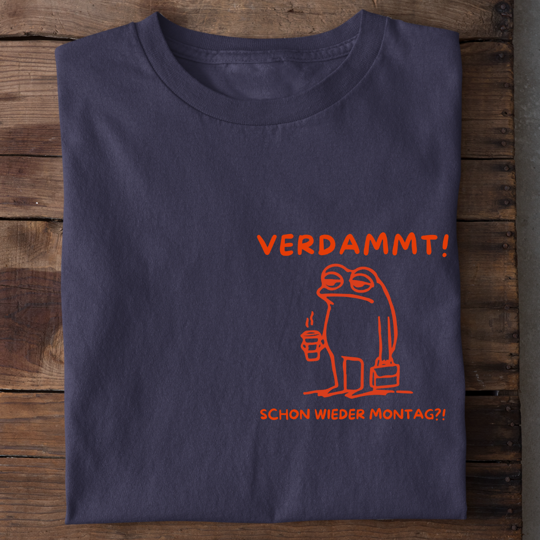 Verdammt Montag Frosch T-Shirt
