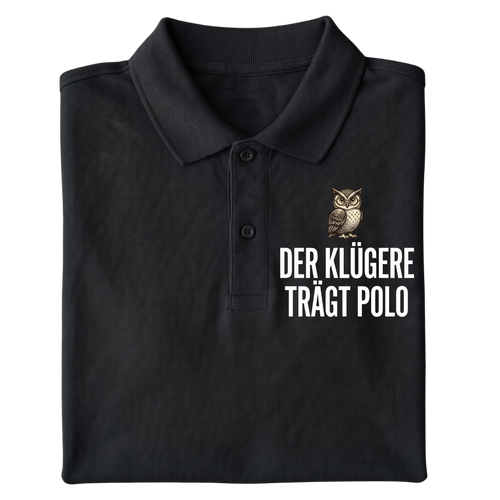 Der Klügere trägt Polo Polo T-Shirt gefaltetes Mockup