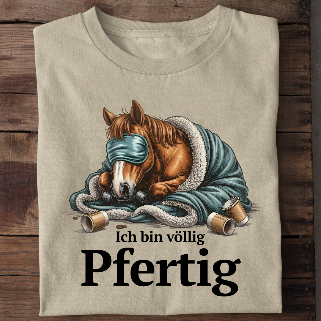 T-Shirt Völlig Pfertig, Seitenansicht