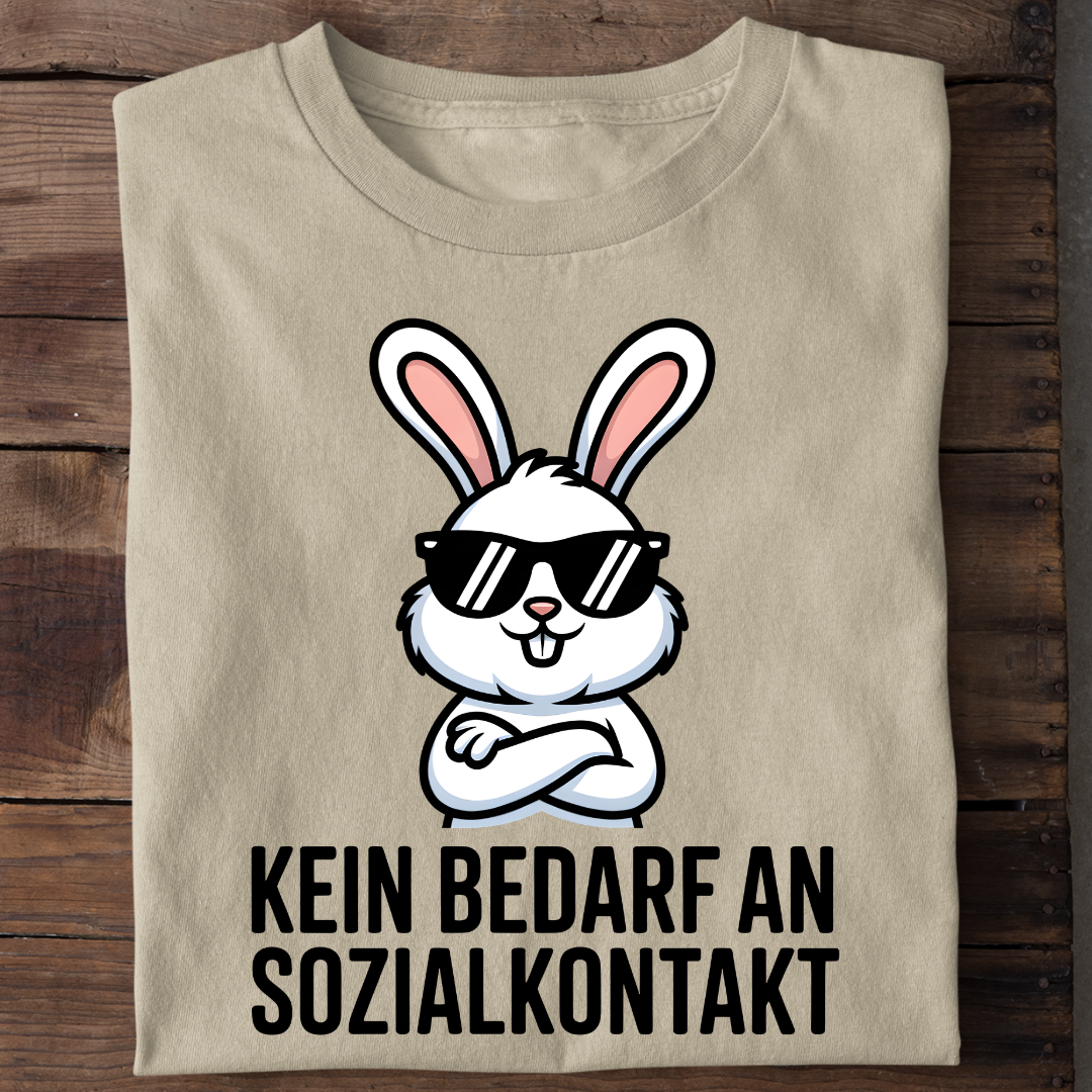 T-Shirt Kein Bedarf an Sozialkontakt, Seitenansicht