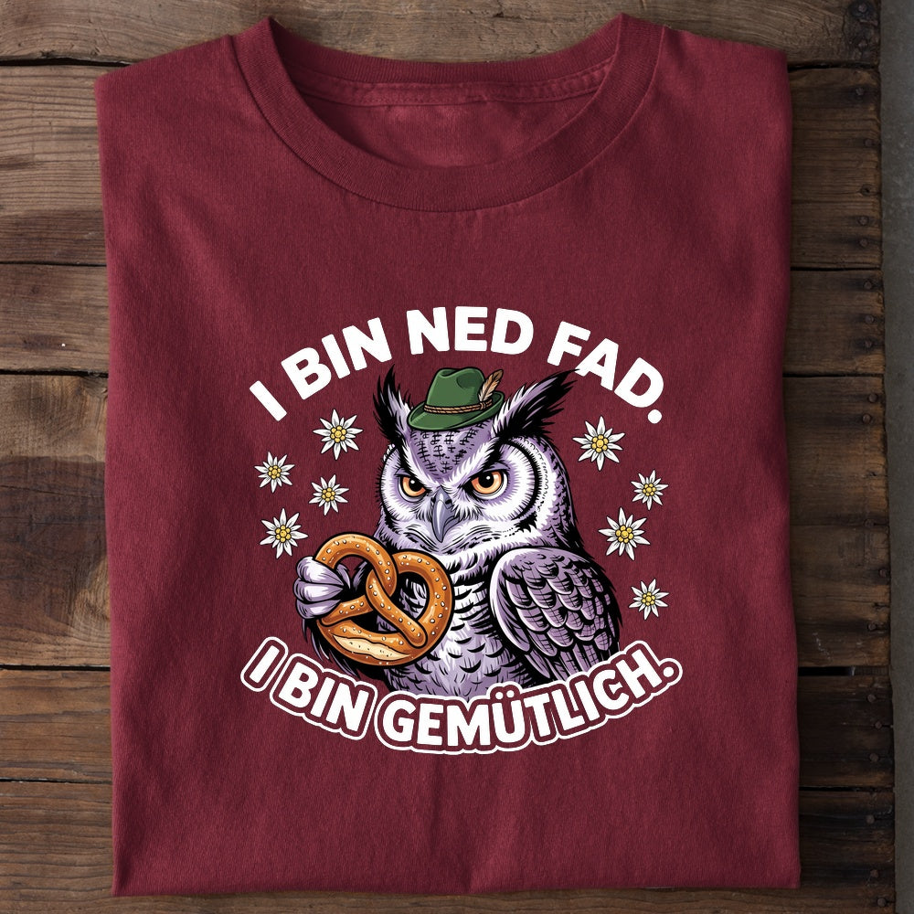 I bin ned fad Wiesn T-Shirt in Burgunder