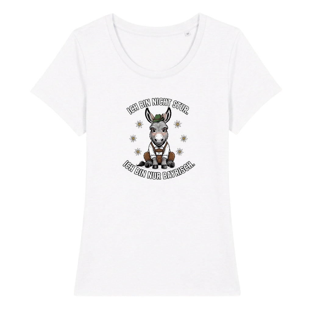 Bayrischer Esel Wiesn Damen T-Shirt in Weiß