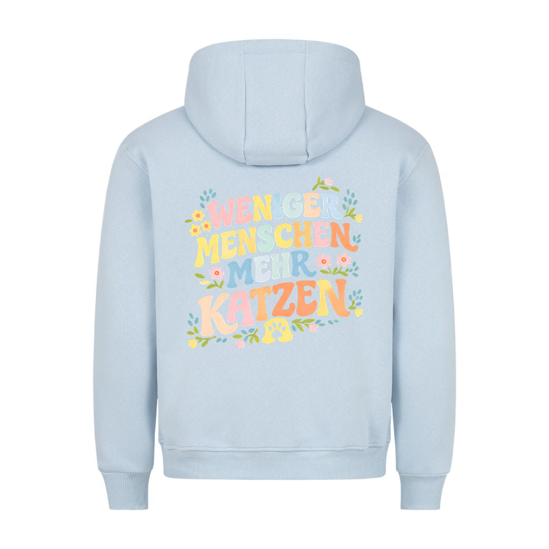Weniger Menschen pastell Hoodie BackPrint