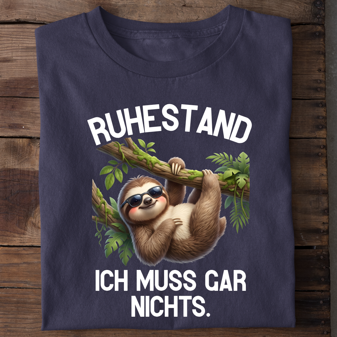 Ruhestand Faultier Bio T-Shirt