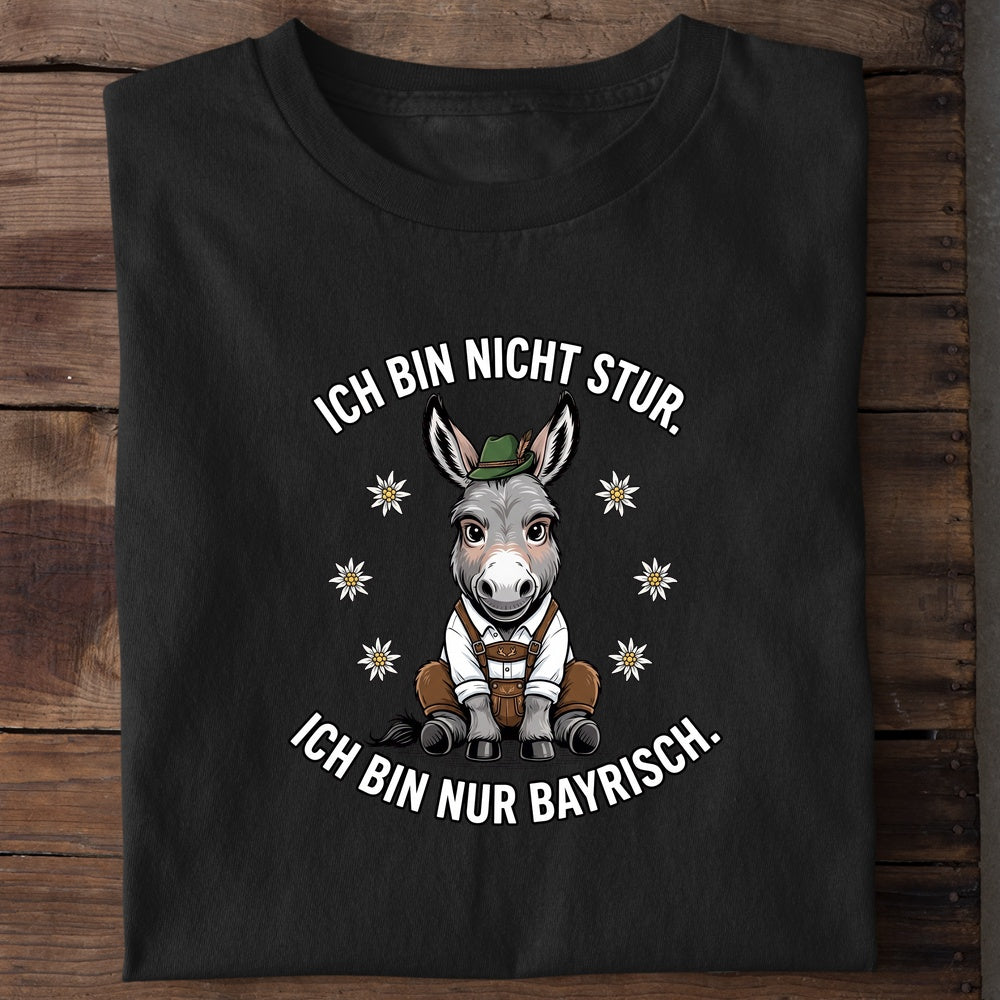 Bayrischer Esel Wiesn T-Shirt in Schwarz