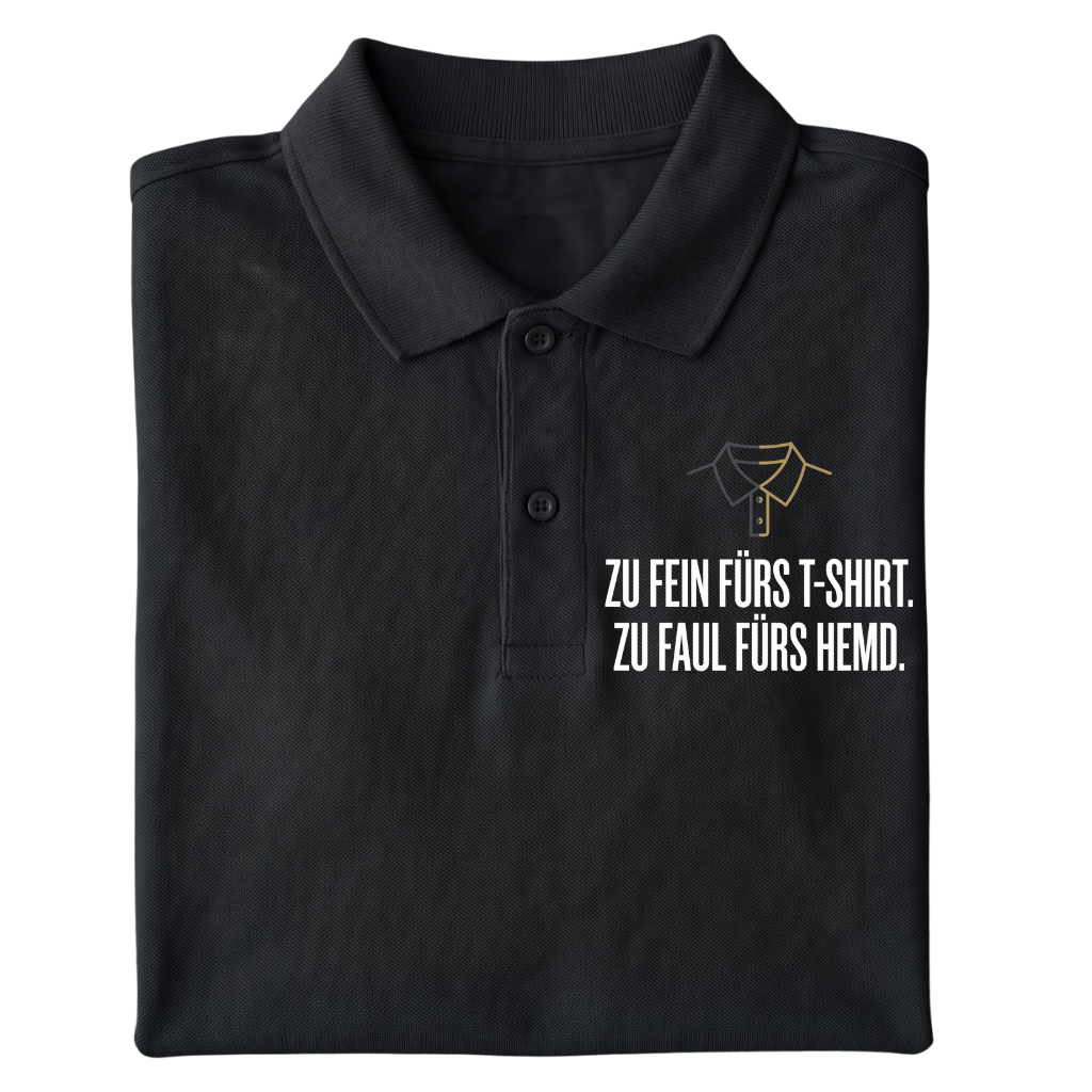 Zu fein fürs Shirt Polo T-Shirt gefaltetes Mockup