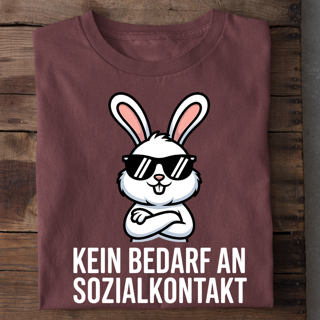 T-Shirt Kein Bedarf an Sozialkontakt, Rückansicht
