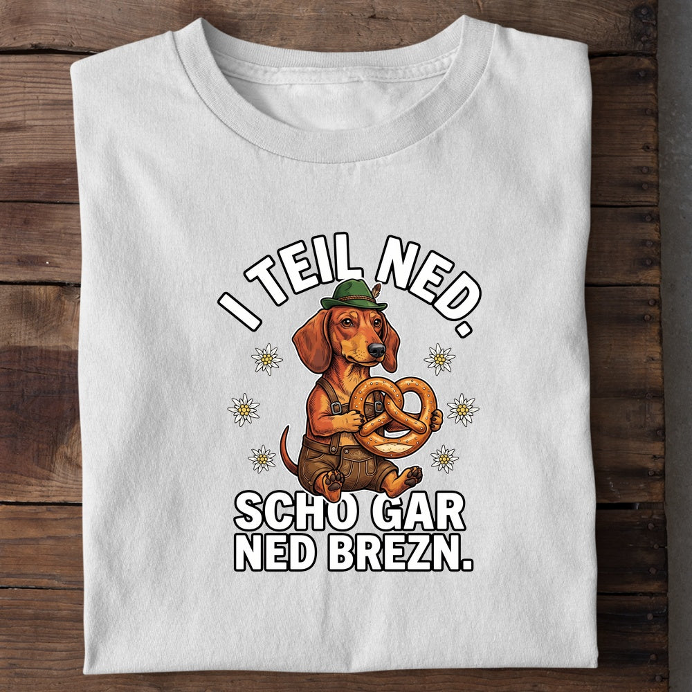 I teil keine Brezn Wiesn T-Shirt in Weiß