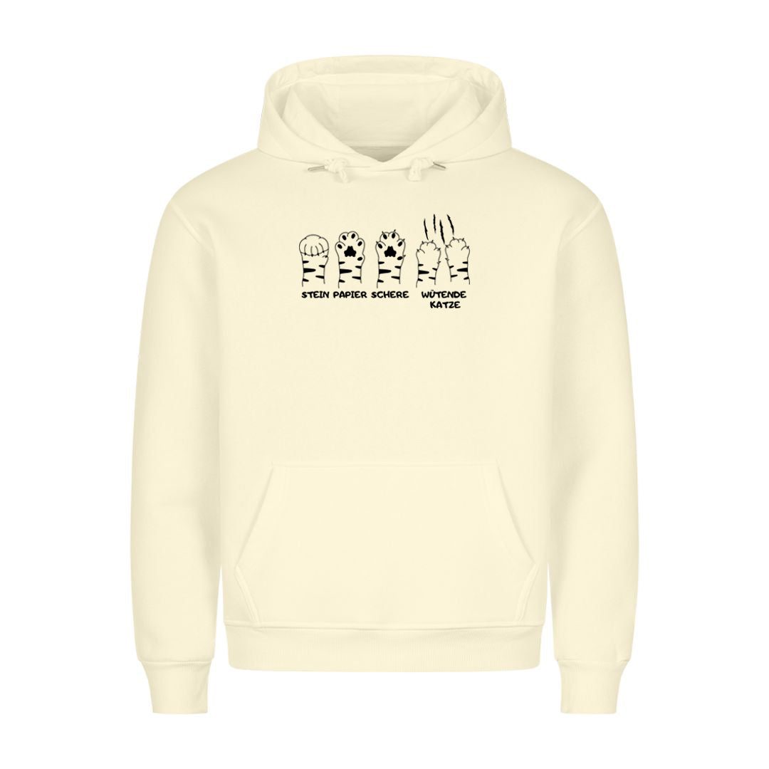 Stein Papier Schere Katze Hoodie