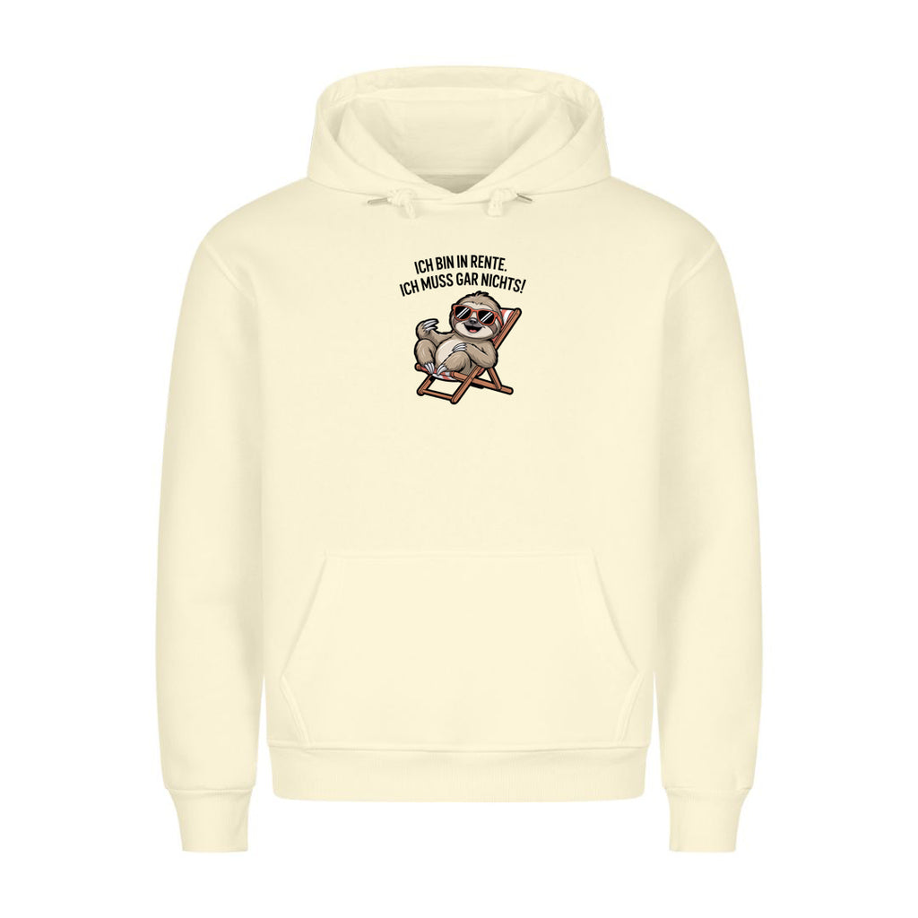 Hoodie Rente Faultier, getragen