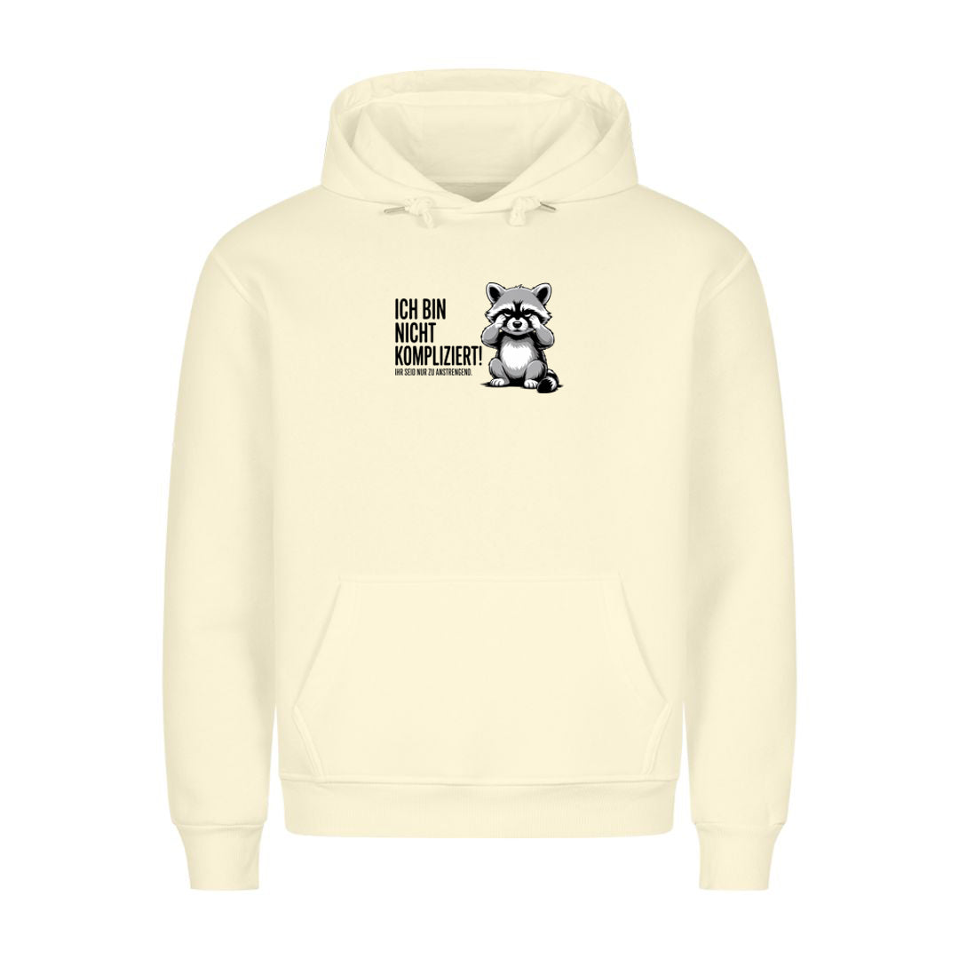 Hoodie Ich bin nicht kompliziert, getragen