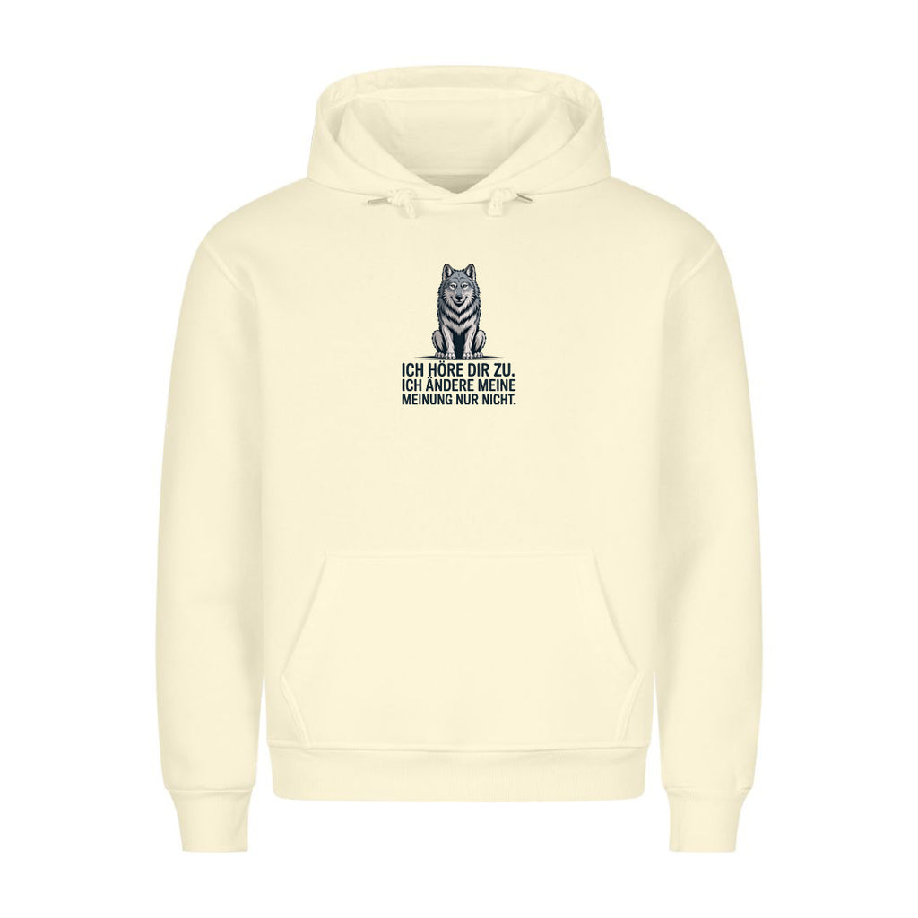 Hoodie Ich ändere meine meinung nicht, getragen