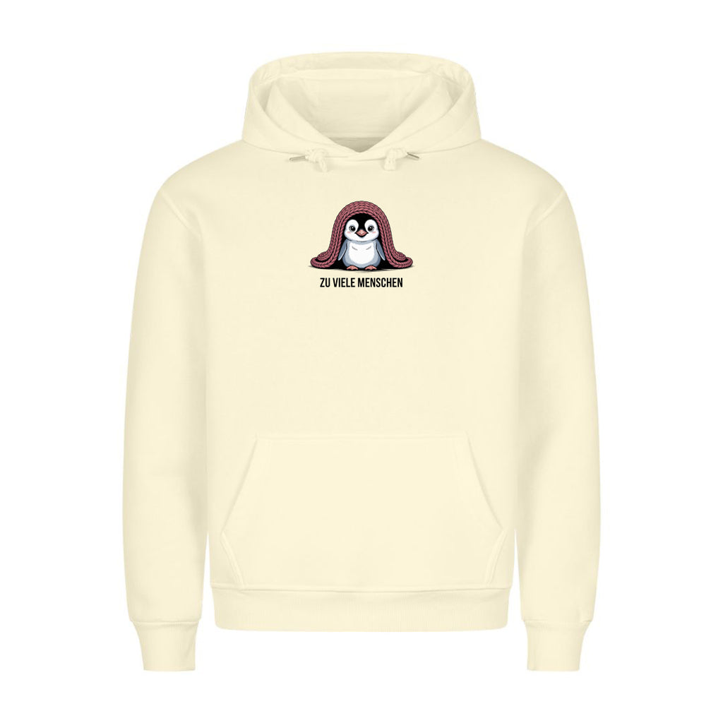 Hoodie Zu viele Menschen Pinguin, getragen