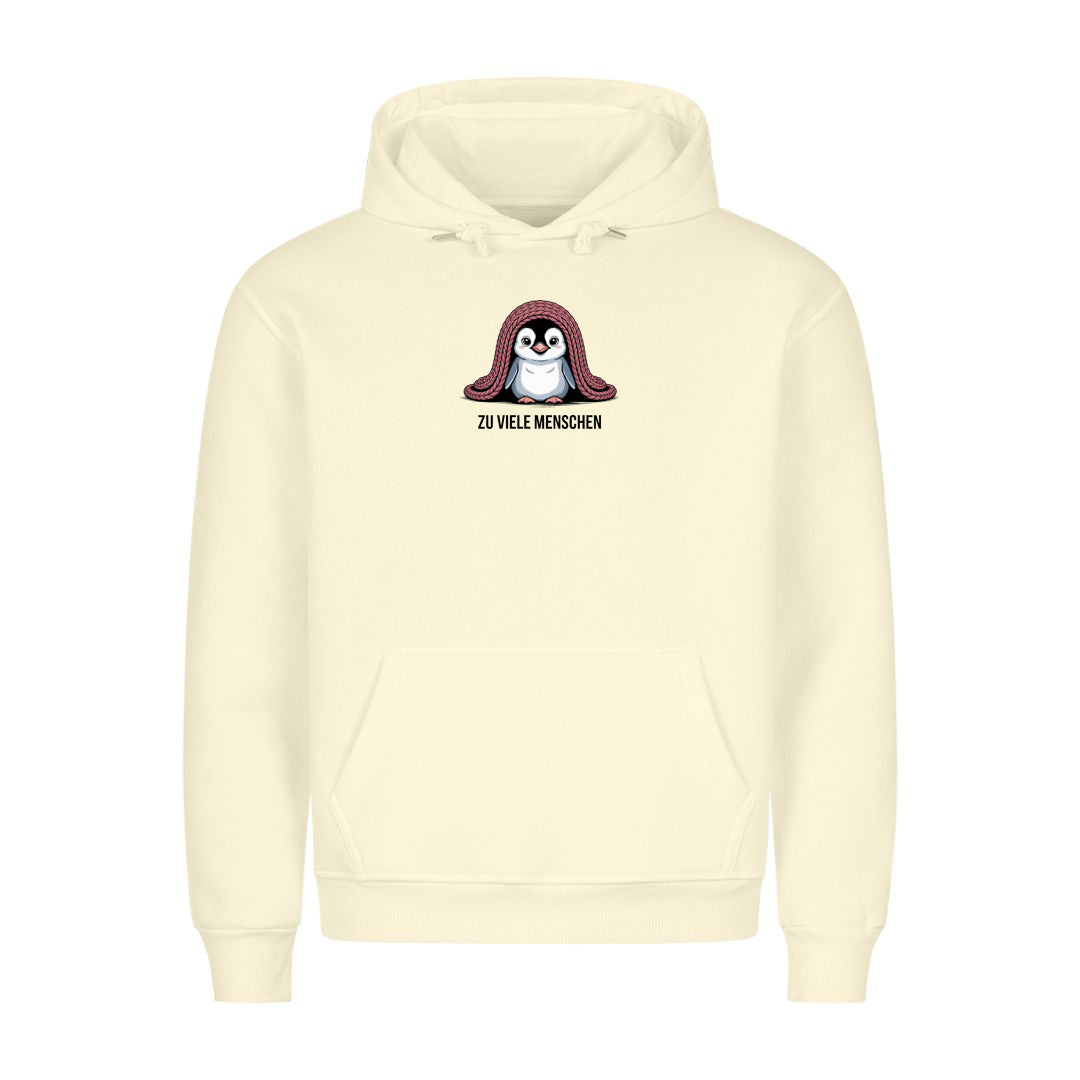 Hoodie Zu viele Menschen Pinguin, getragen