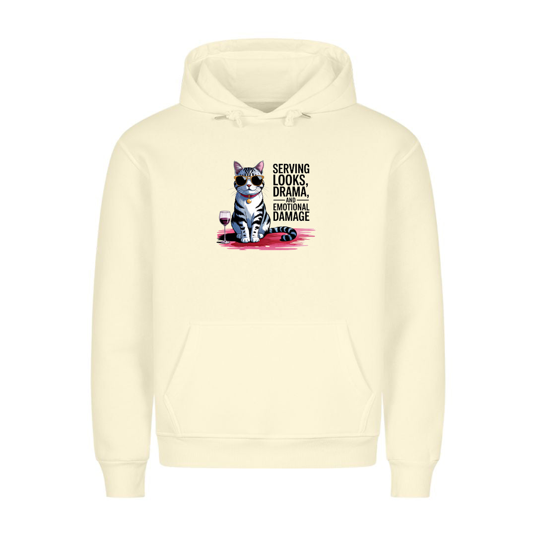Looks, Drama, Emotional Damage  Hoodie