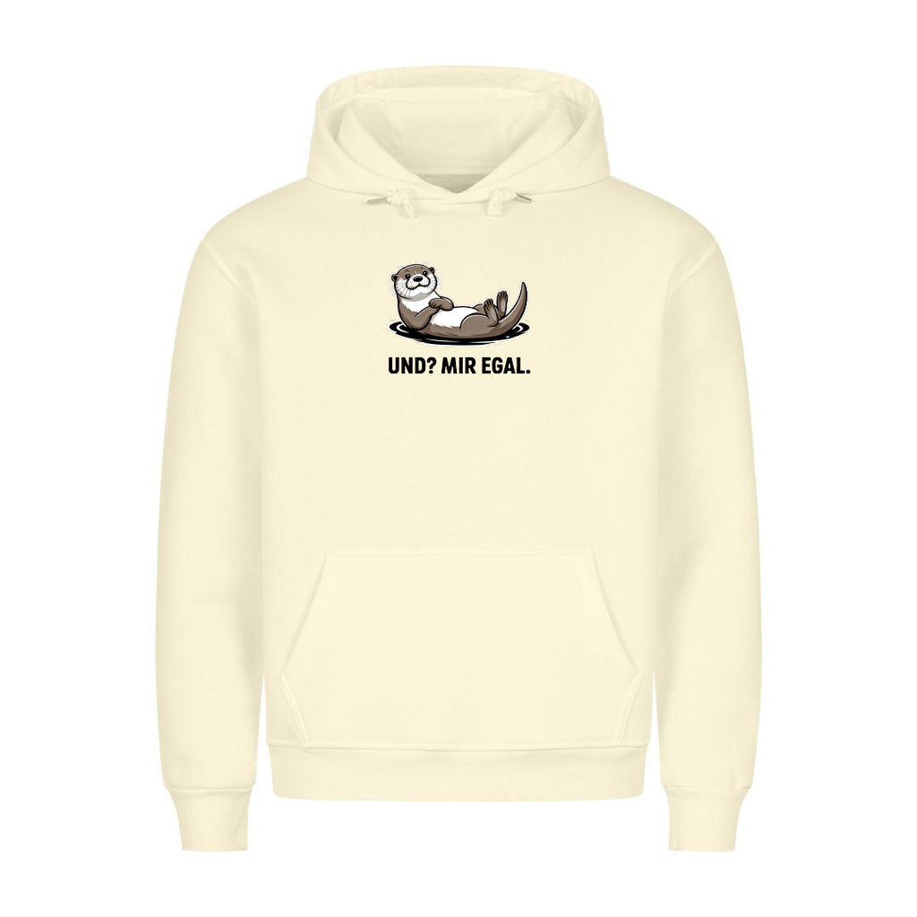 Hoodie Und Mir egal!, getragen