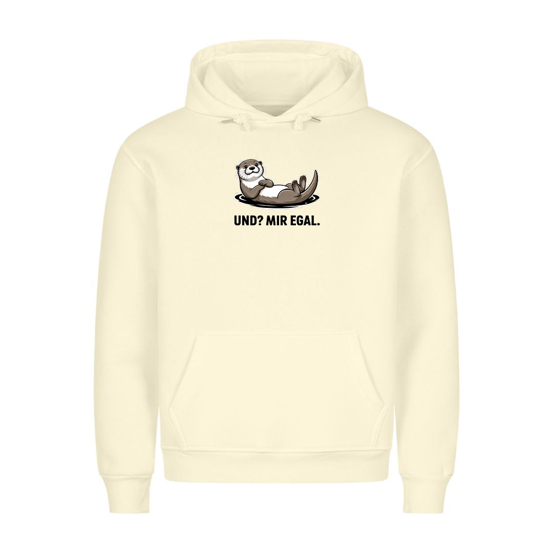 Hoodie Und Mir egal!, getragen