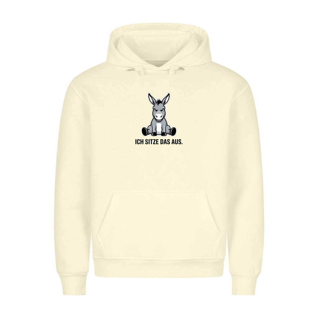 Hoodie Ich sitze das aus, getragen